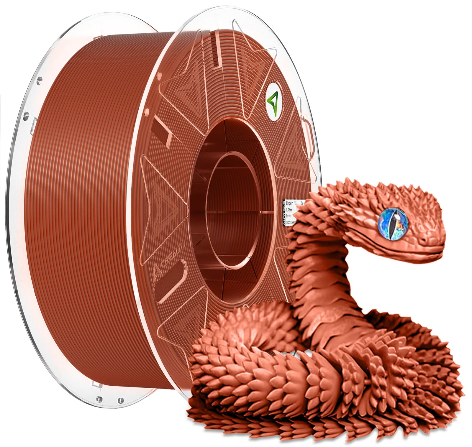 2025 New Official RFID CREALITY Hyper PLA RFID Filament 1.75mm for K2 Plus Combo, High Speed 30-600mm/s 3D Printer Filament, 1kg(2.2lbs)/Spool Hyper PLA RFID Support CFS, for Most 3D Printers Brown