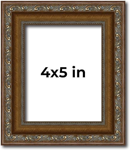 Miniatura 331 de Marco de fotos completo de madera dorada envejecida de 16 x 20 pulgadas con plexiglás acrílico UV, parte trasera de tablero de espuma y accesorios