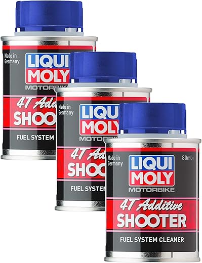 Liqui Moly 7837 Fuel Cleaner System, Motorbike, 4T, Shooter, E, 80 ml (Pack of 3)