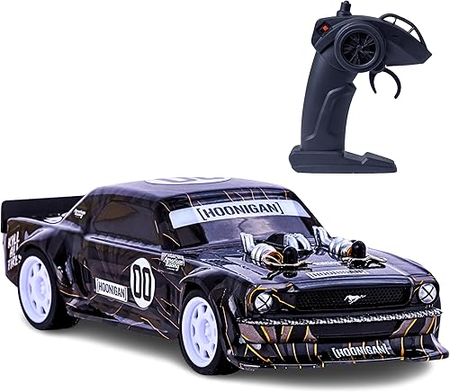 Miniatura 1 de Flybar Hoonigan, Mustang - Auto a control remoto para niños - Coche RC, autos de carreras, 3.7V, 2.4 GHz, diseño de réplica detallada, batería