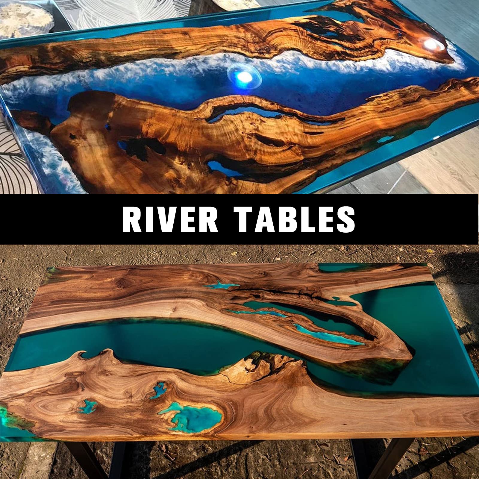 Epoxy Resin Kit, Crystal Clear Deep Pour Epoxy Resin for River Tables