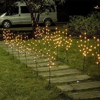 Vanthylit Set of 2 3PK 30" Brown Lighted Twig Stakes 120 Warm White Pathway Light for Outdoor and Indoor (Vase Excluded)
