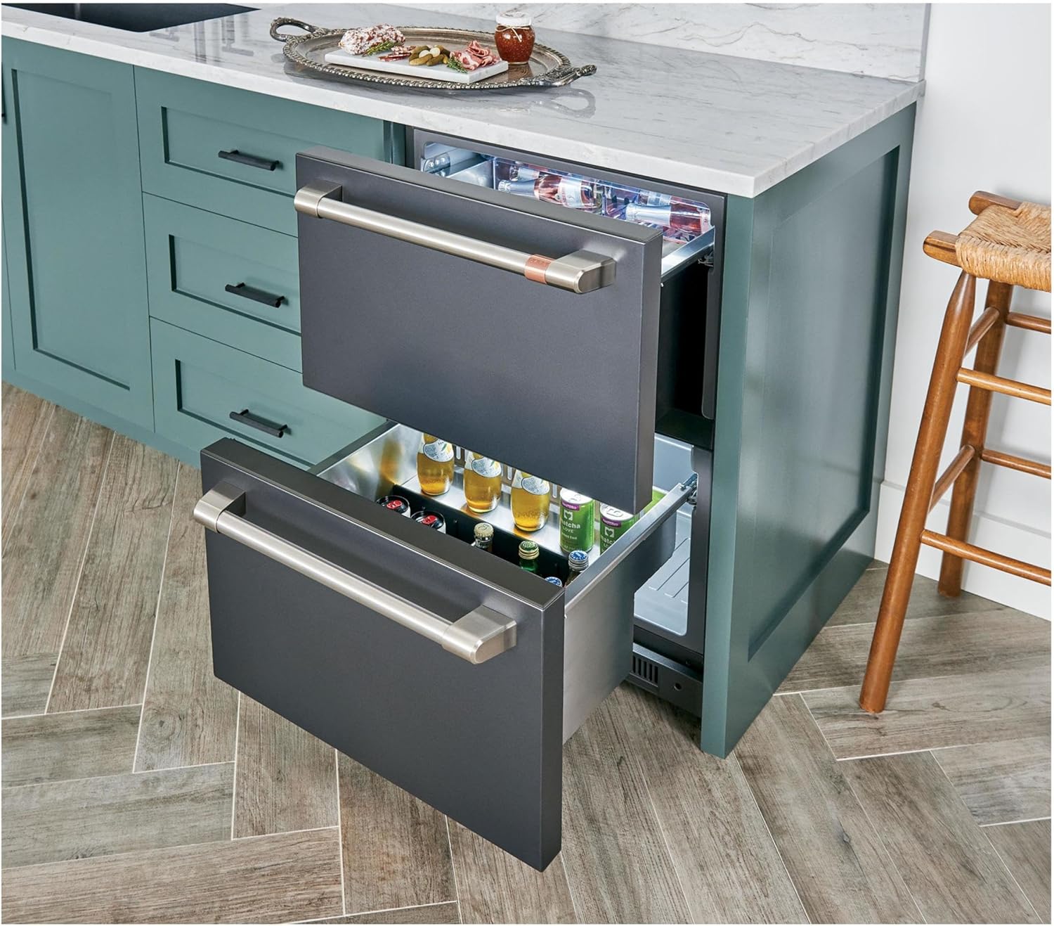 Cafe CDE06RP2NS1 5.7 Cu. Ft. Stainless Steel Built-In Dual-Drawer Refrigerator