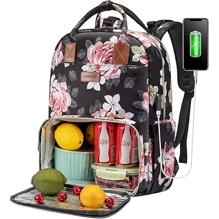 backpack with lunch bolsa attached