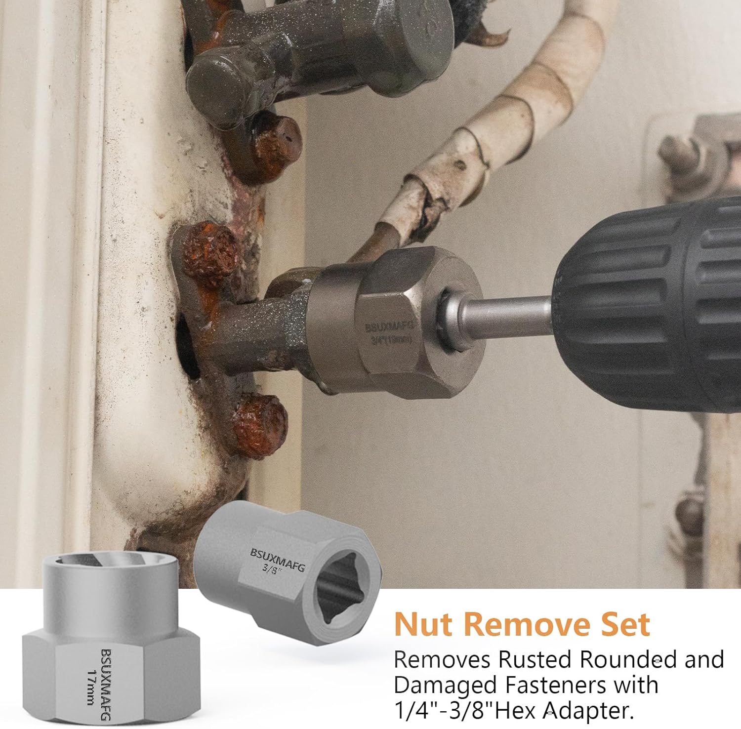 49PCS Screw & Bolt Extractor Set with Left Hand Drill Bit Set, Multi-Spline Easy Out Broken Bolt Remover Tools for Damaged Stripped Rounded-Off Bolts, Socket Screws, Nuts, Studs, and Fittings