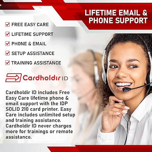 Miniatura 5 de Easy Badges Solid 210 Impresora de tarjetas de identificación  con software para principiantes y todo lo necesario para diseñar e imprimir 400