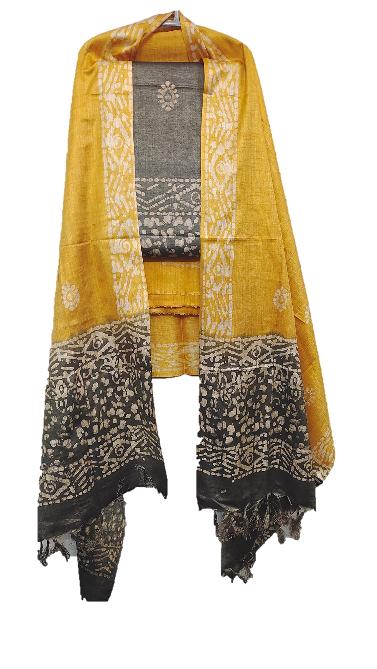 HAIDER ALI AND SONS Women's Cotton Silk Batik Print Unstitched Salwar Suit Dress Material with Duputta