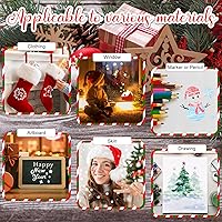 Vista 3 de 100 Piezas Plantillas para Pintar en Madera Plantillas Reutilizables Manualidades Plantillas de Dibujo Festivas Papel de Pared para Bricolaje Álbum
