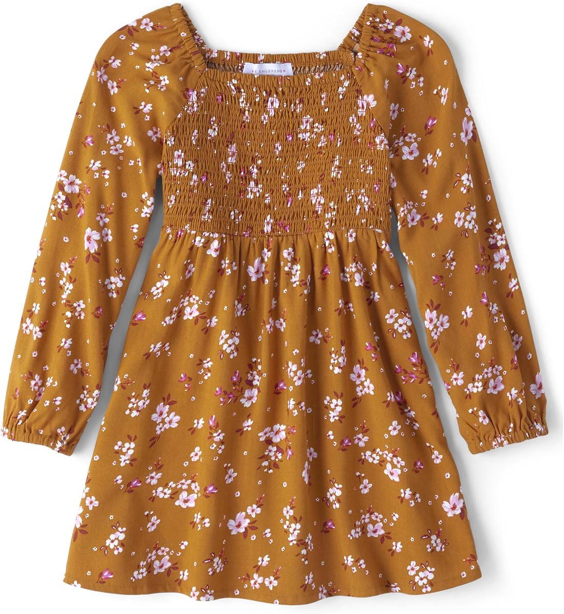 The Children's Place Vestido escalonado tejido de franela a cuadros para bebé niña