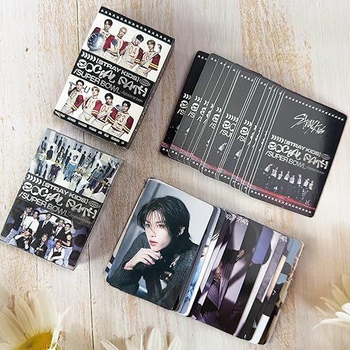 Miniatura 7 de Stray Kids Photocards - Paquete de 5 tarjetas Lomo de 5 estrellas con tarjetas Maxident Lomo, regalo para niños y niñas