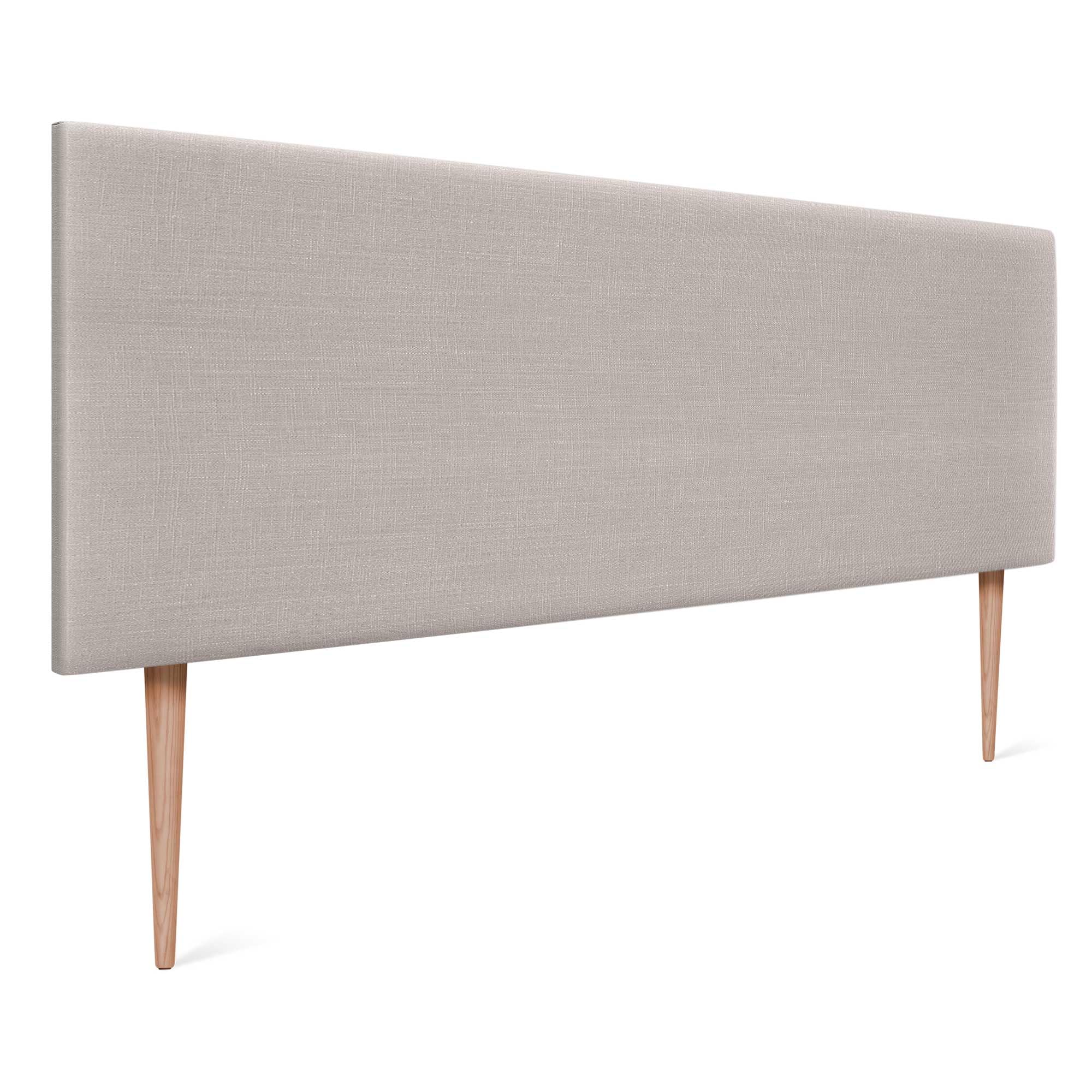 DHOME Cabecero de Lino Natural Liso Cabezal Tapizado Cama Dormitorio Moderno Top Trending (Beige, 160x105cm con Patas (Camas 150/160))