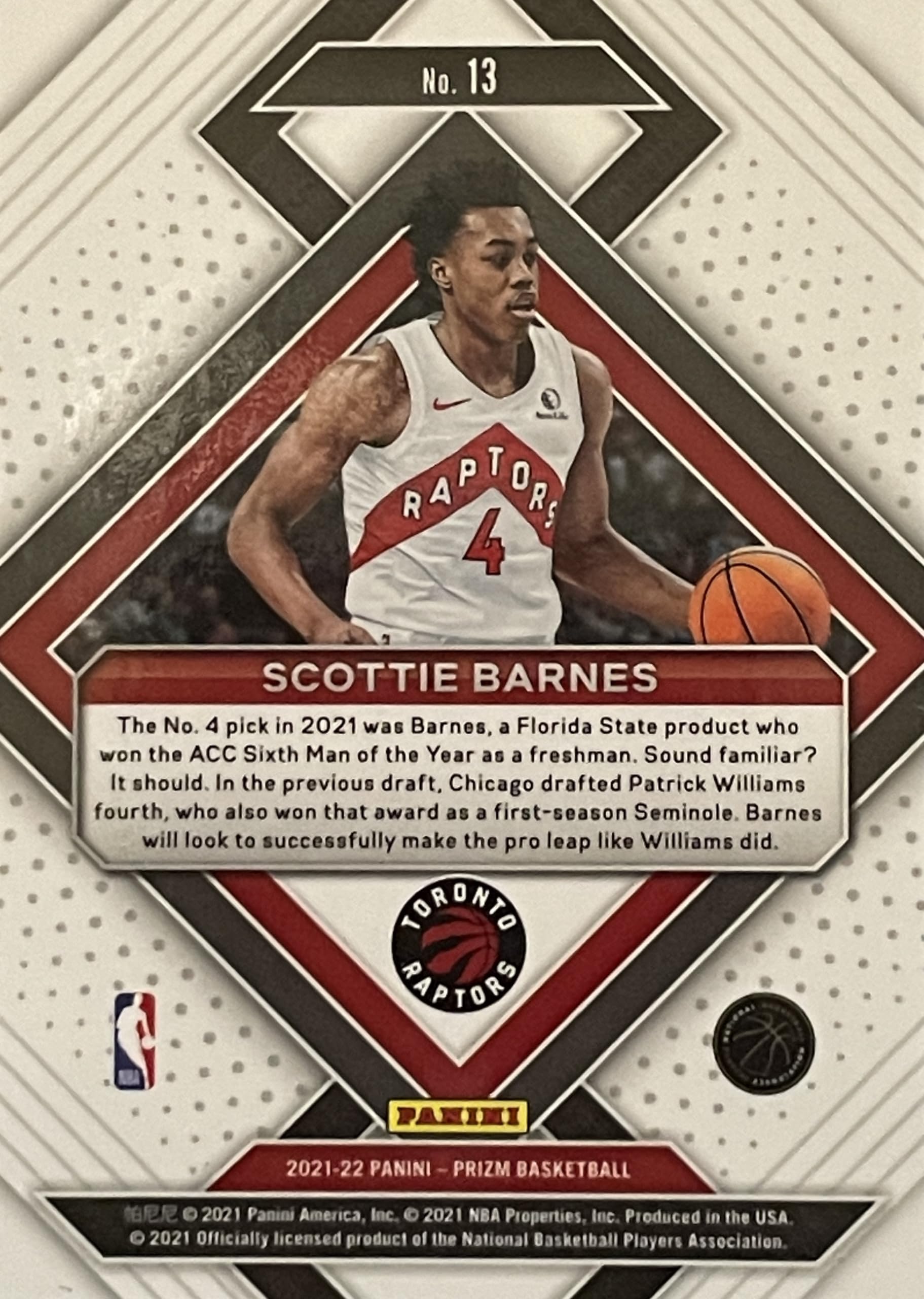 BGS10！Scottie Barnes Prizm Mojo Auto /25