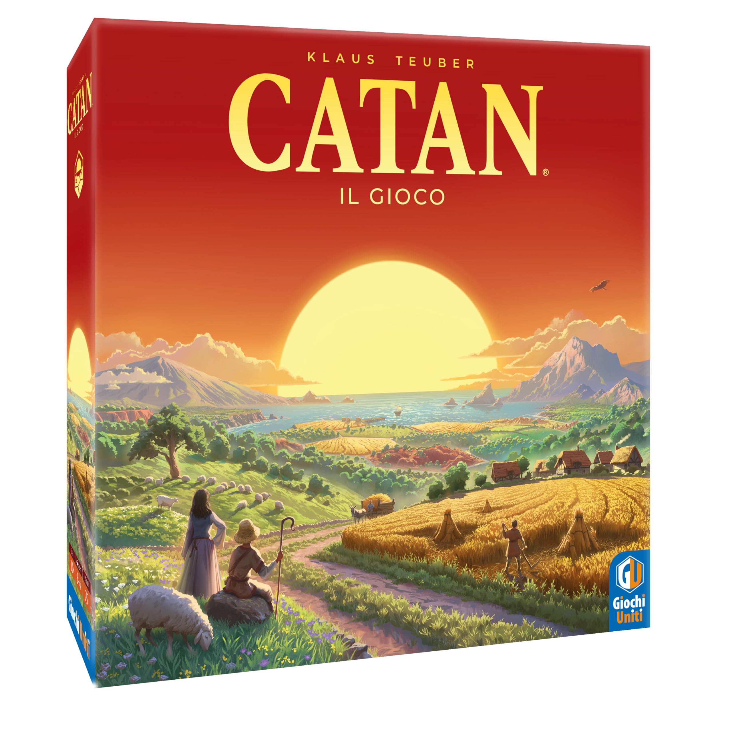 Giochi Uniti - CATAN Relaunch: Base Game - Board Game, 3-4 Players, 10+ Years, GU818, Italian Edition [Current Version]