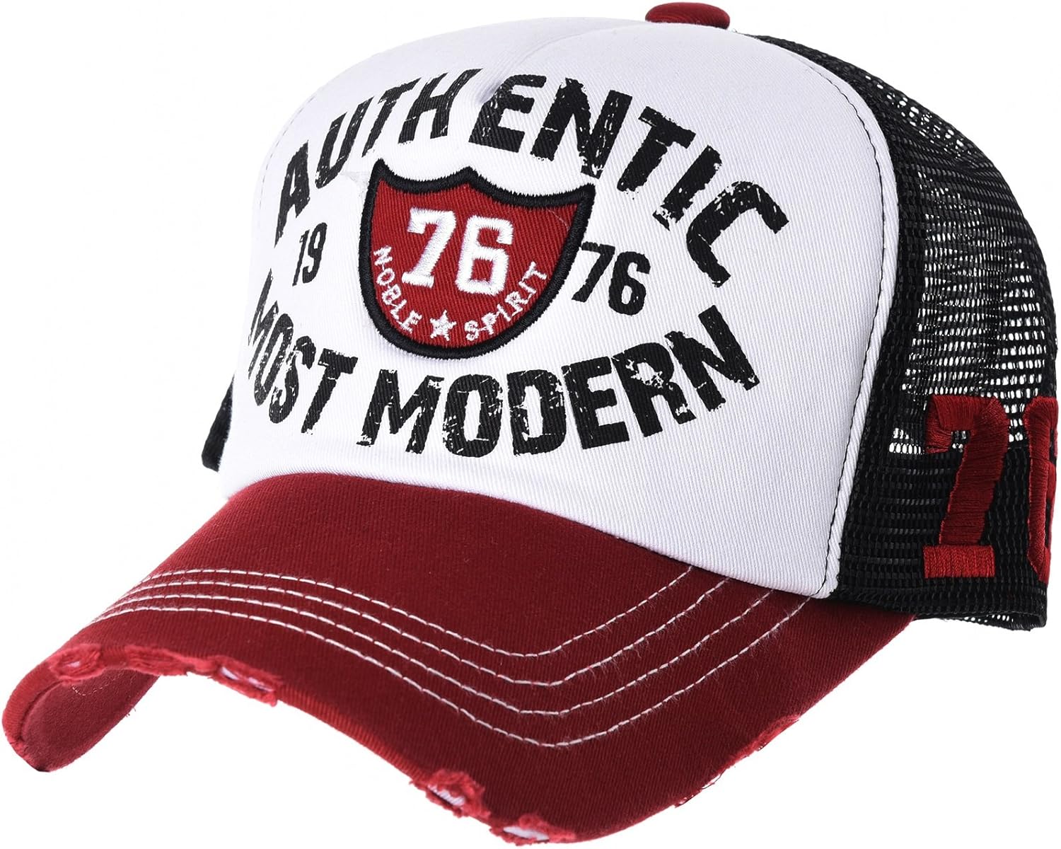 WITHMOONS Vintage Baseball Cap Meshed Distressed Trucker Hat KR1627