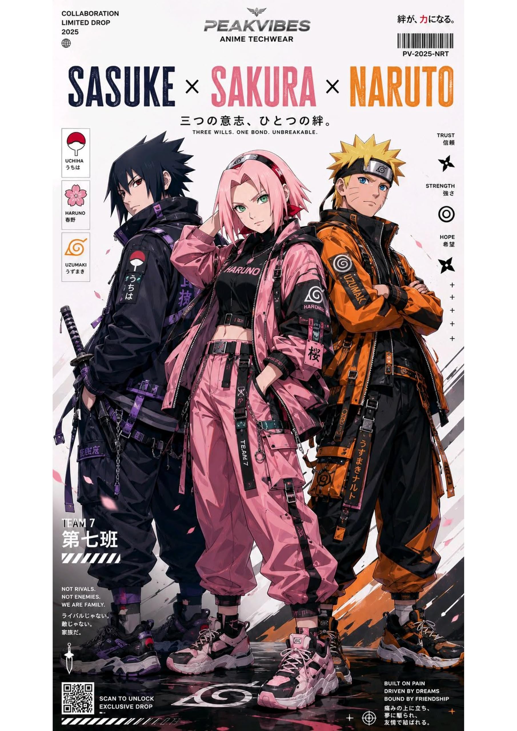 MHridayCraft Sasuke Sakura Naruto Framed Wall Art A4 | Glossy