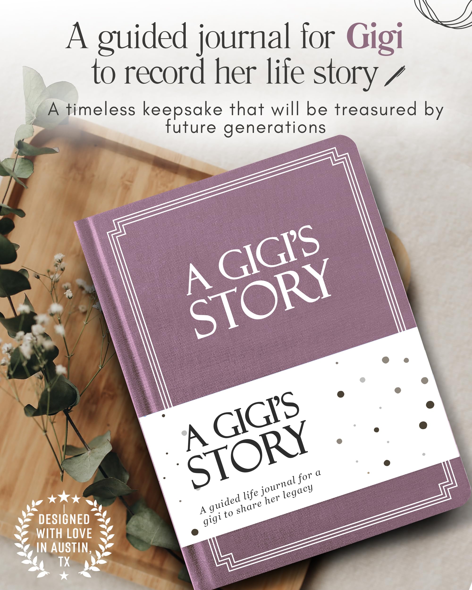 Gigi's Life Story Journal (Hardcover): Ein bedeutungsvolles Andenken für Gigi, um ihre Reise & Erinnerungen zu teilen, Buch enthält 250+ schnelle Fragen, sentimentales Geschenk für Muttertag