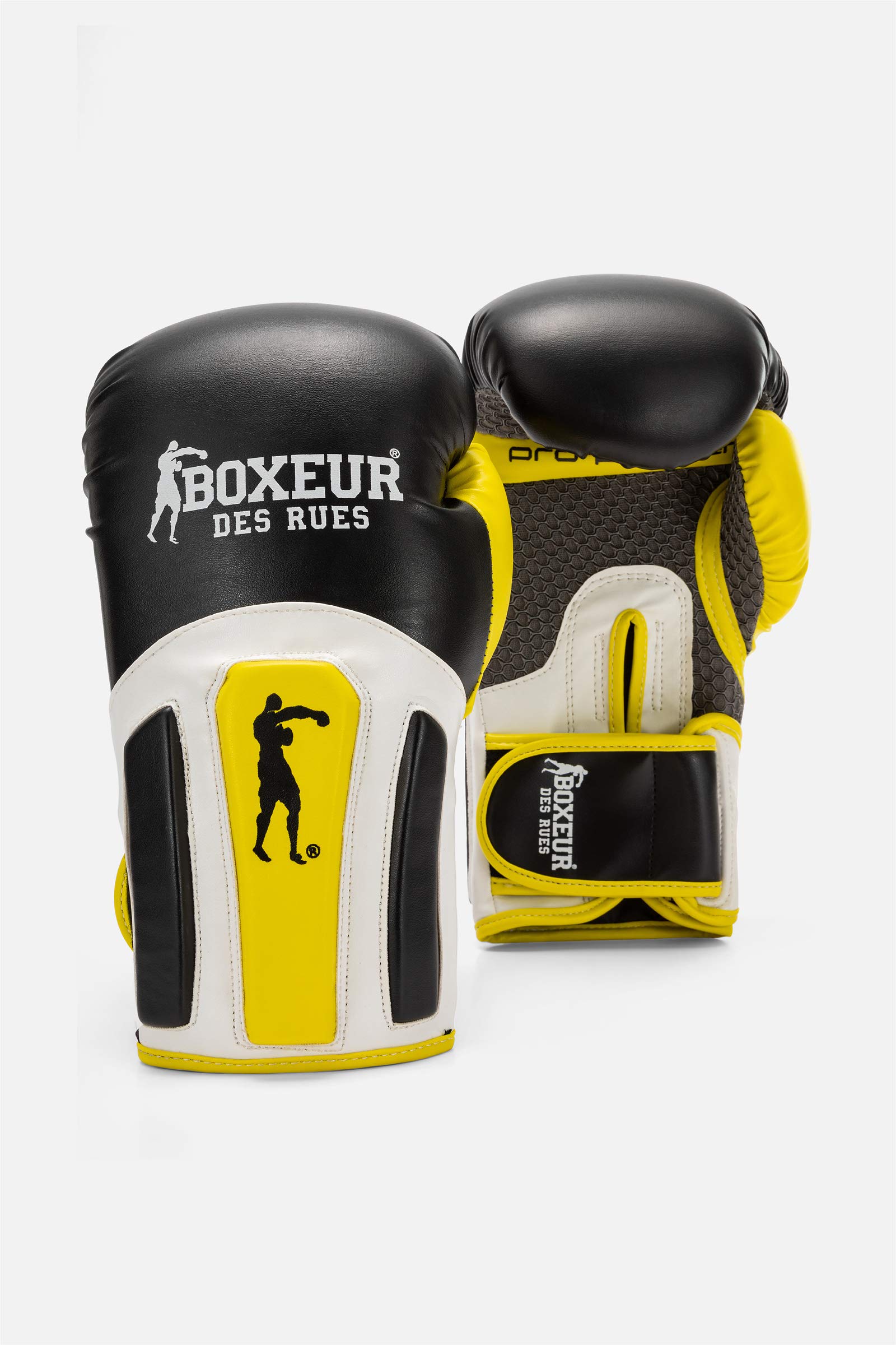 BOXEUR DES RUES - Ergonomic Yellow Boxing Gloves With 3d-mesh Inserts, Unisex