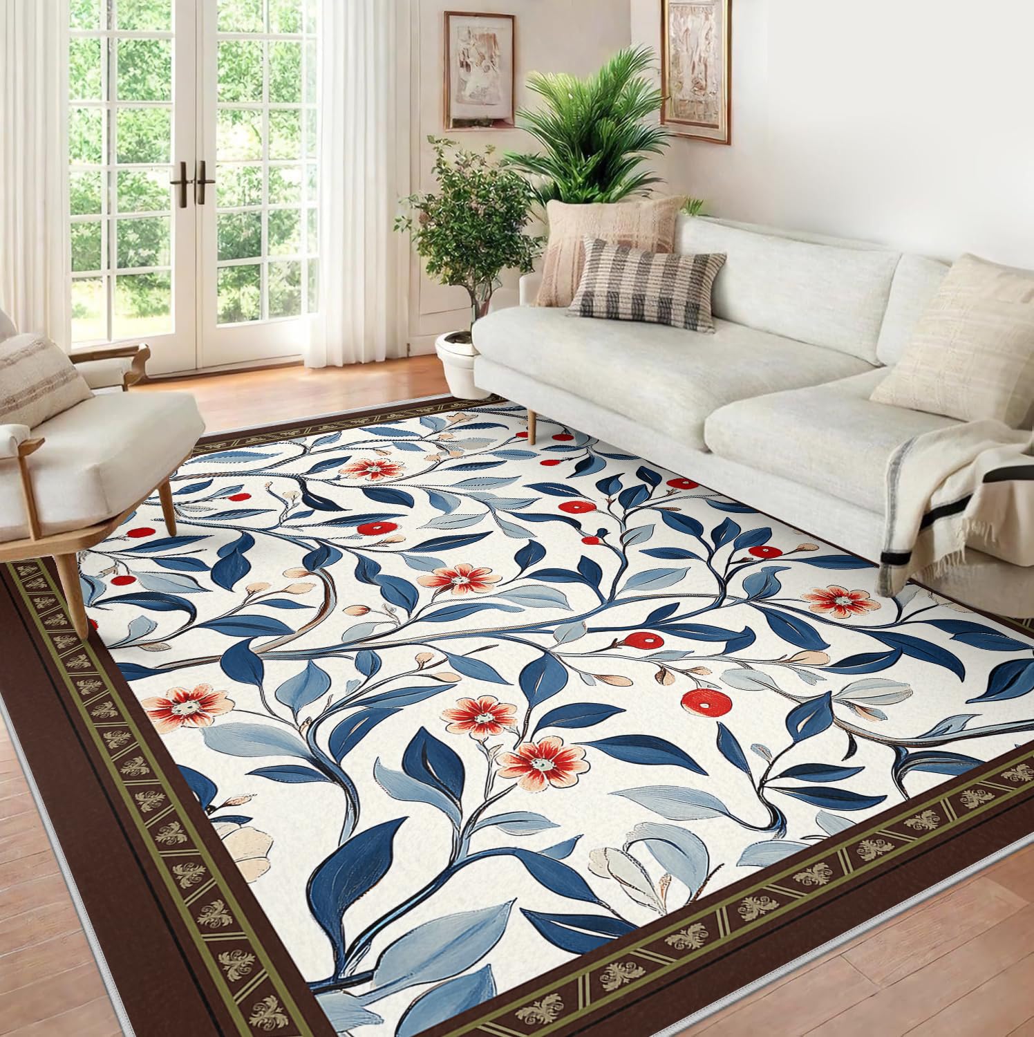 Carpette for salon arts and crafts tapis 140x200 antiderapant et resistant taches