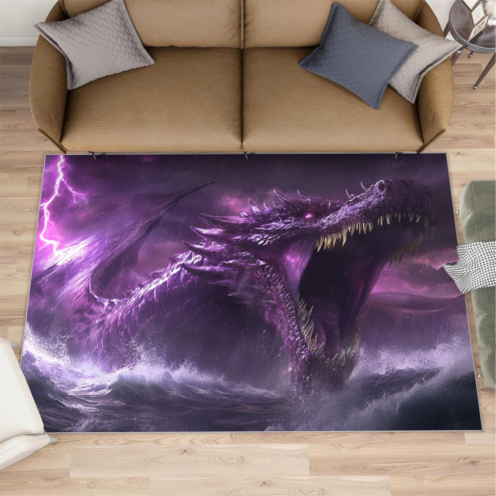 Tapis dragon sécurisé antidérapant pour chambre d'enfant