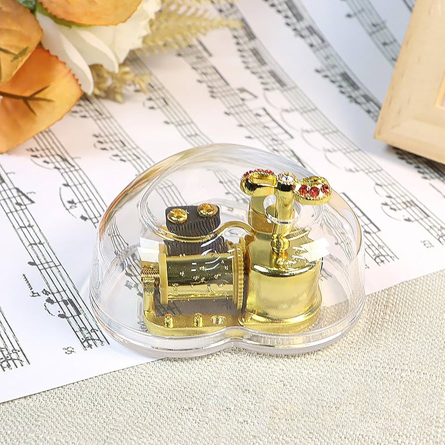 ハート型オルゴール 金色装飾