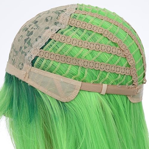 Miniatura 28 de Peluca larga rubia para mujer, peluca rubia clara con flequillo, pelucas de cabello largo ondulado rubio rizado, peluca sintética con gorra de Rubio