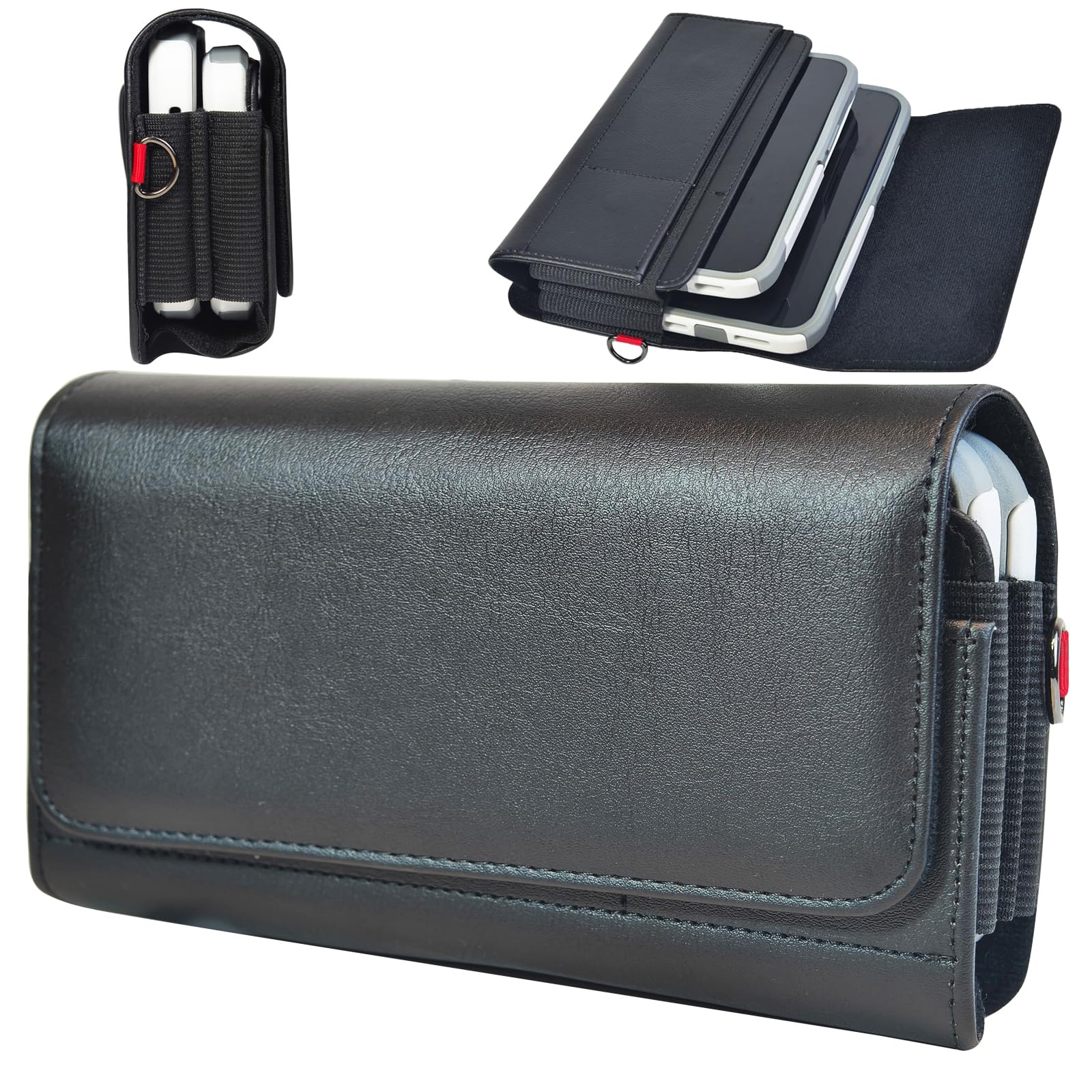 JOLIRSBOX Leather Dual Phone Pouch