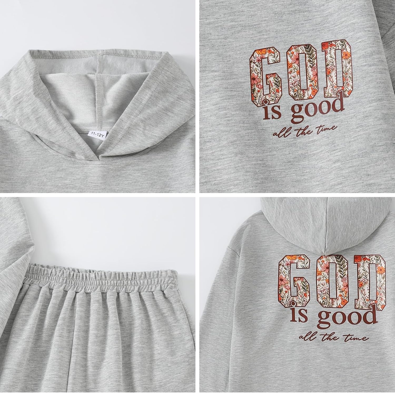 Girls 2 Piece Outfit Tween Girls Hoodie Clothes Set Long Sleeve Top + Comfortable Shorts Outfits