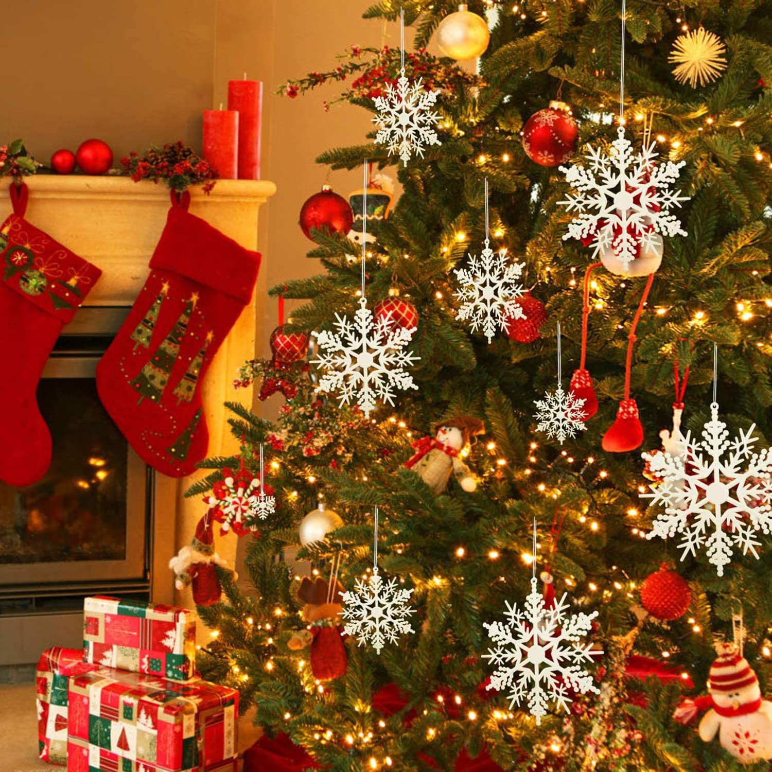 Lot De 1 000 Confettis En Forme De Flocon De Neige De 2,3 Cm Pour La Fabrication De Cartes, Le Scrapbooking, La Couture, Les Cadeaux De Mariage ( Blanc