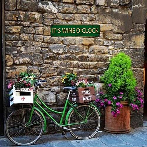 Miniatura 2 de Letrero de metal vintage "IT'S WINE O'CLOCK" de 4 x 16 pulgadas, letrero de calle para el hogar, restaurante, bar, cafetería, garaje, placa retro