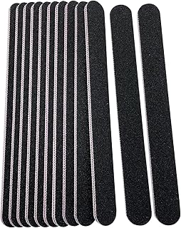 LIDOUK 12Pcs Nail Files Double Sided Emery Board (100/180 Grit) - Nail Buffering Files for Home and Salon Use
