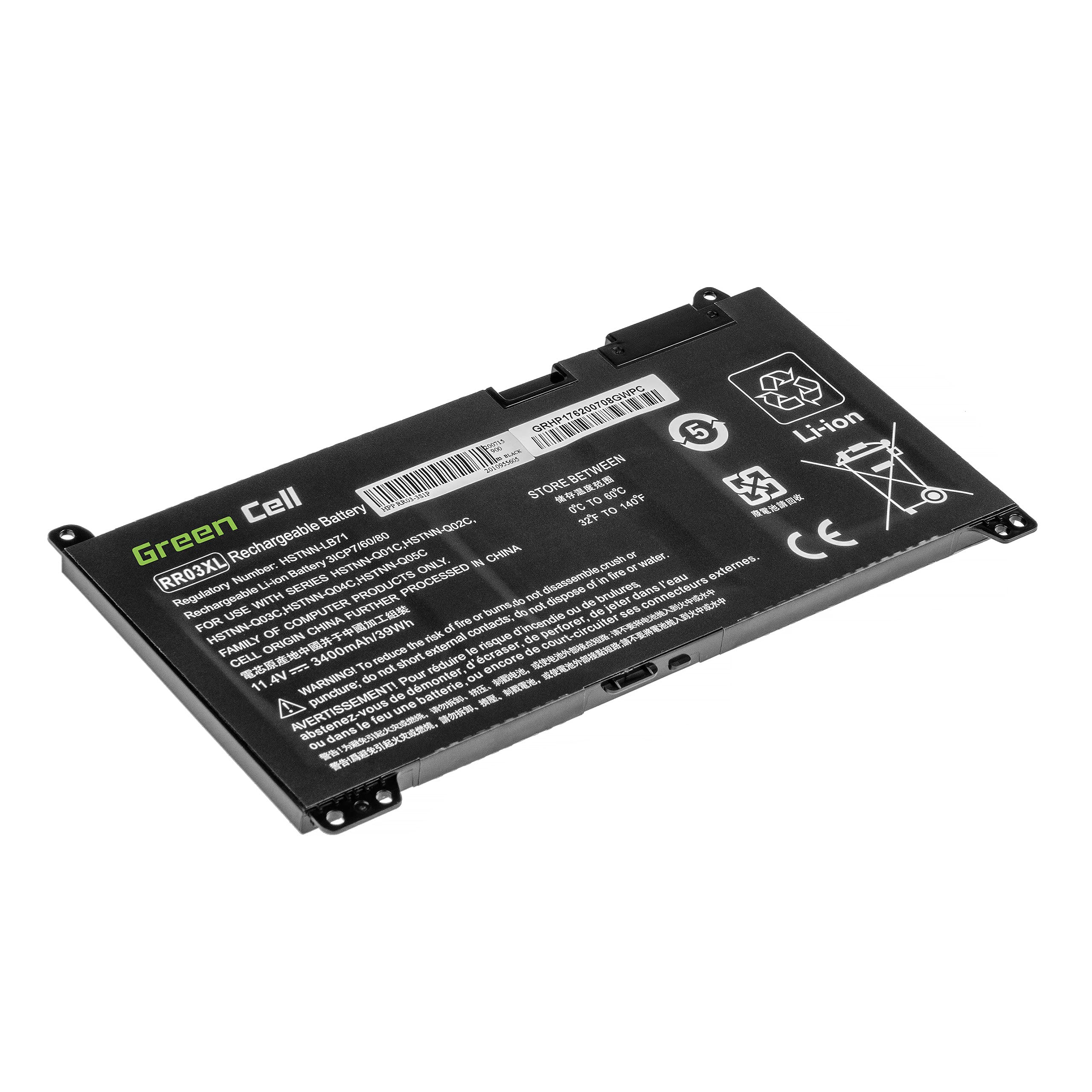 Green Cell Batería para HP mt20 mt21 430 G4 430 G5 440 G4 440 G5 450 G4 450 G5 455 G4 455 G5 470 G4 470 G5 RR03048XL RR03048XL-PR RR03XL RRO3 RRO3XL