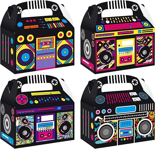 Caja de regalo de fiesta de los años 90 con temática retro de los años 90 para fiestas de cumpleaños y baby shower
