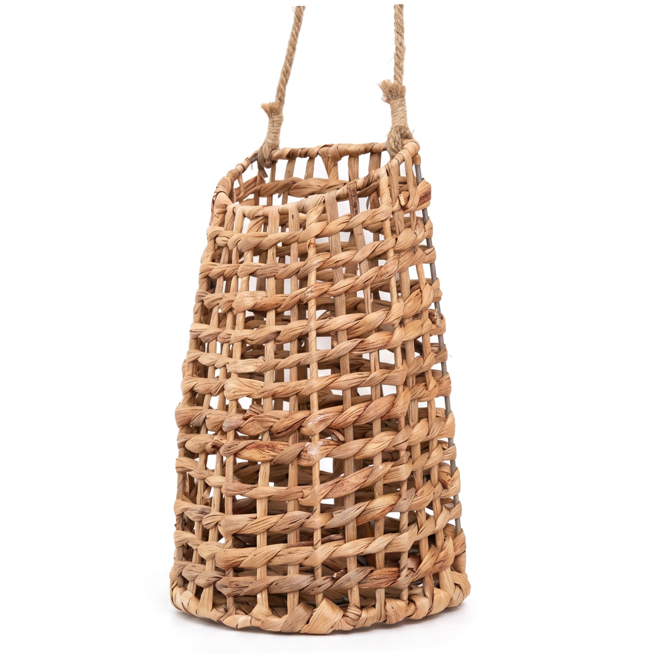 Cesta de mimbre para colgar en la entrada decoracion rústica y almacenamiento