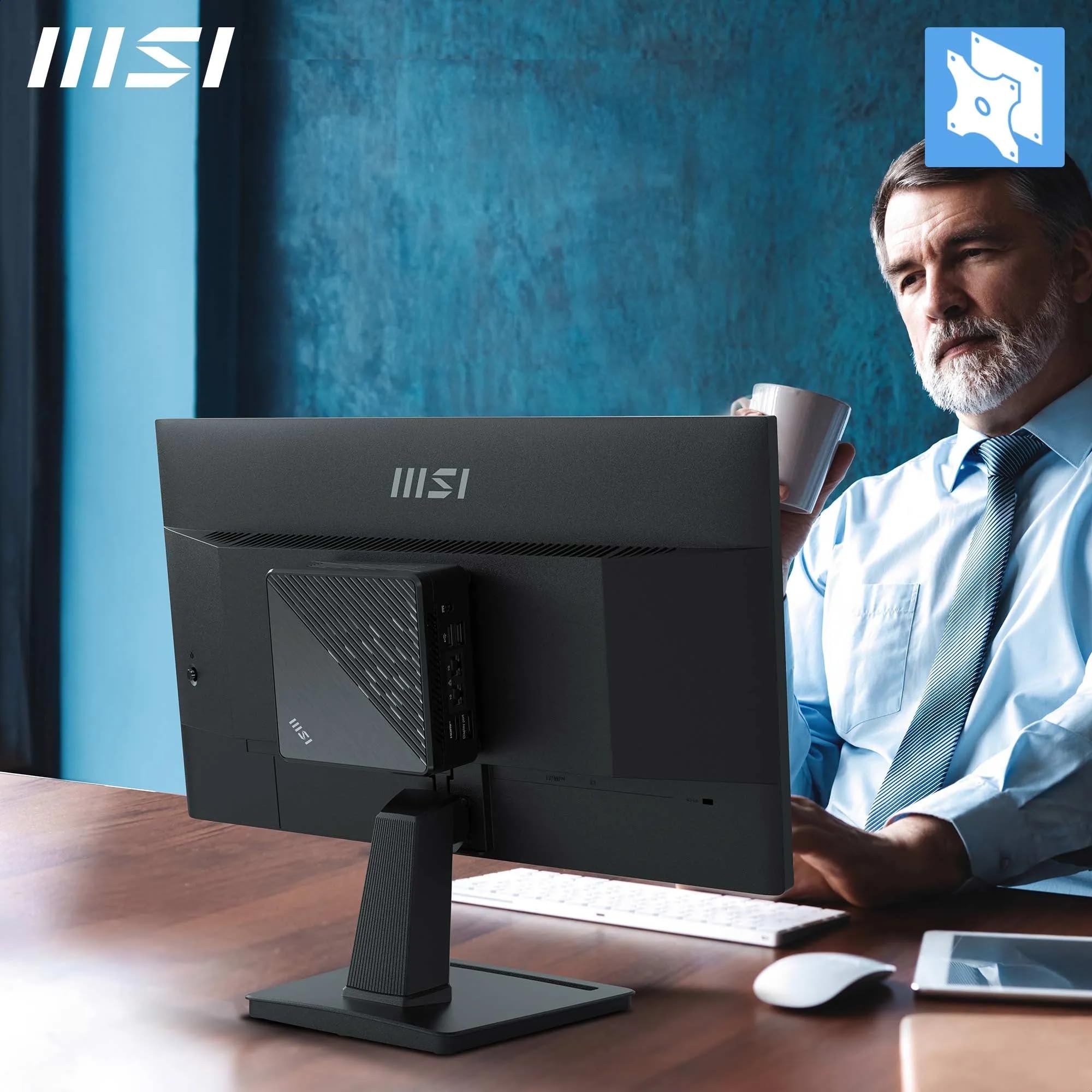 MSI PRO MP225V Monitor da Ufficio 21,5” Full HD – Pannello VA 1920 x 1080, 100 Hz, Schermo a Basso Affaticamento Visivo, Inclinabile – HDMI, D-Sub (VGA)
