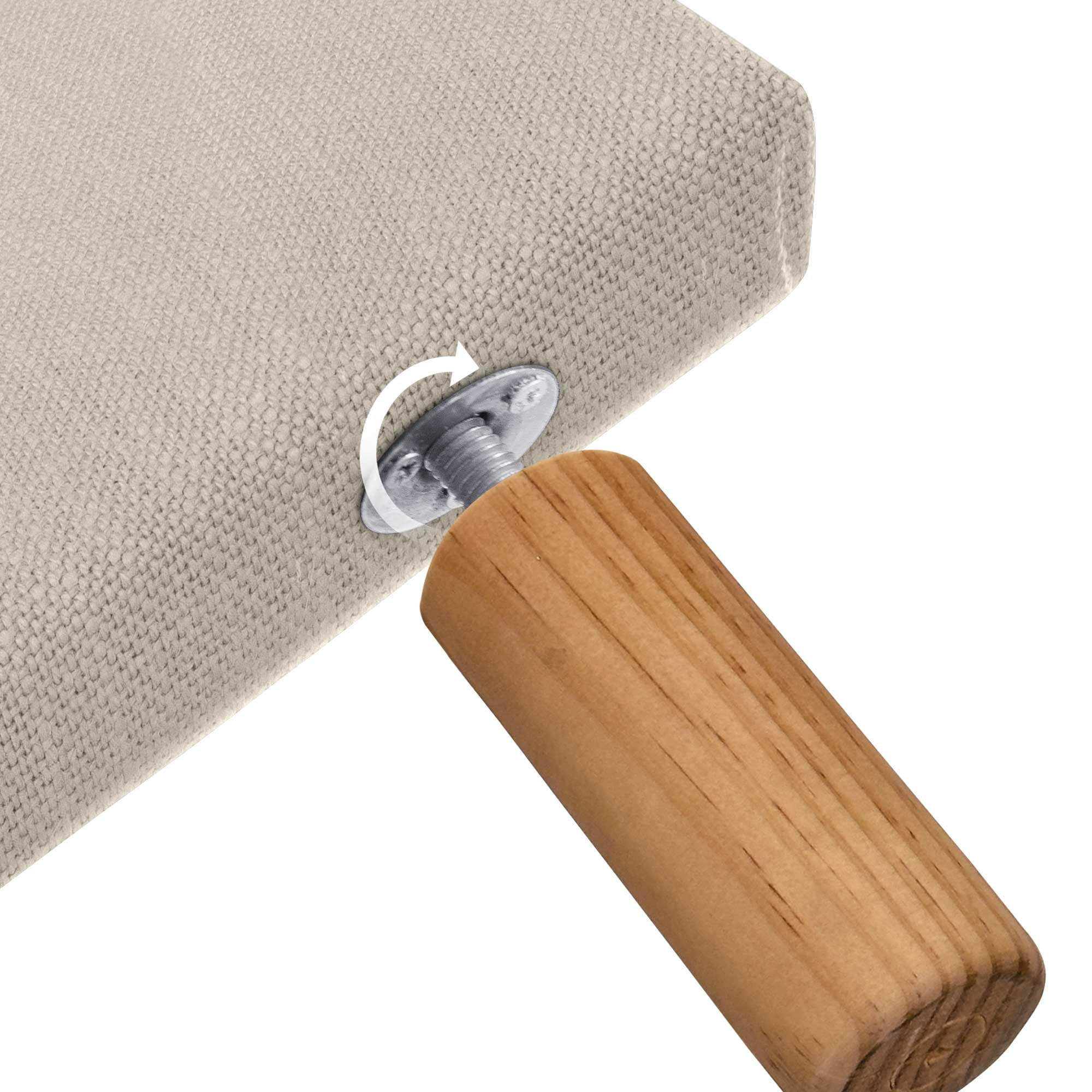 DHOME Cabecero de Lino Natural Liso hasta el Suelo con 8cm de Grosor Cabezal Tapizado Cama Dormitorio Moderno Top Trending (Lino Natural, 160cm (Camas 150))
