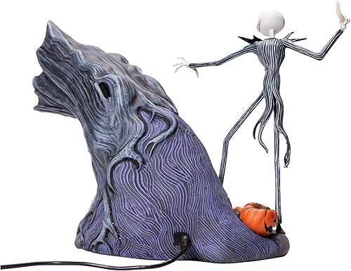 Miniatura 4 de Enesco Grand Jester Studios LEVITATION - Figura de estatua de Jack Skellington y Zero LED, 8.25 pulgadas, multicolor