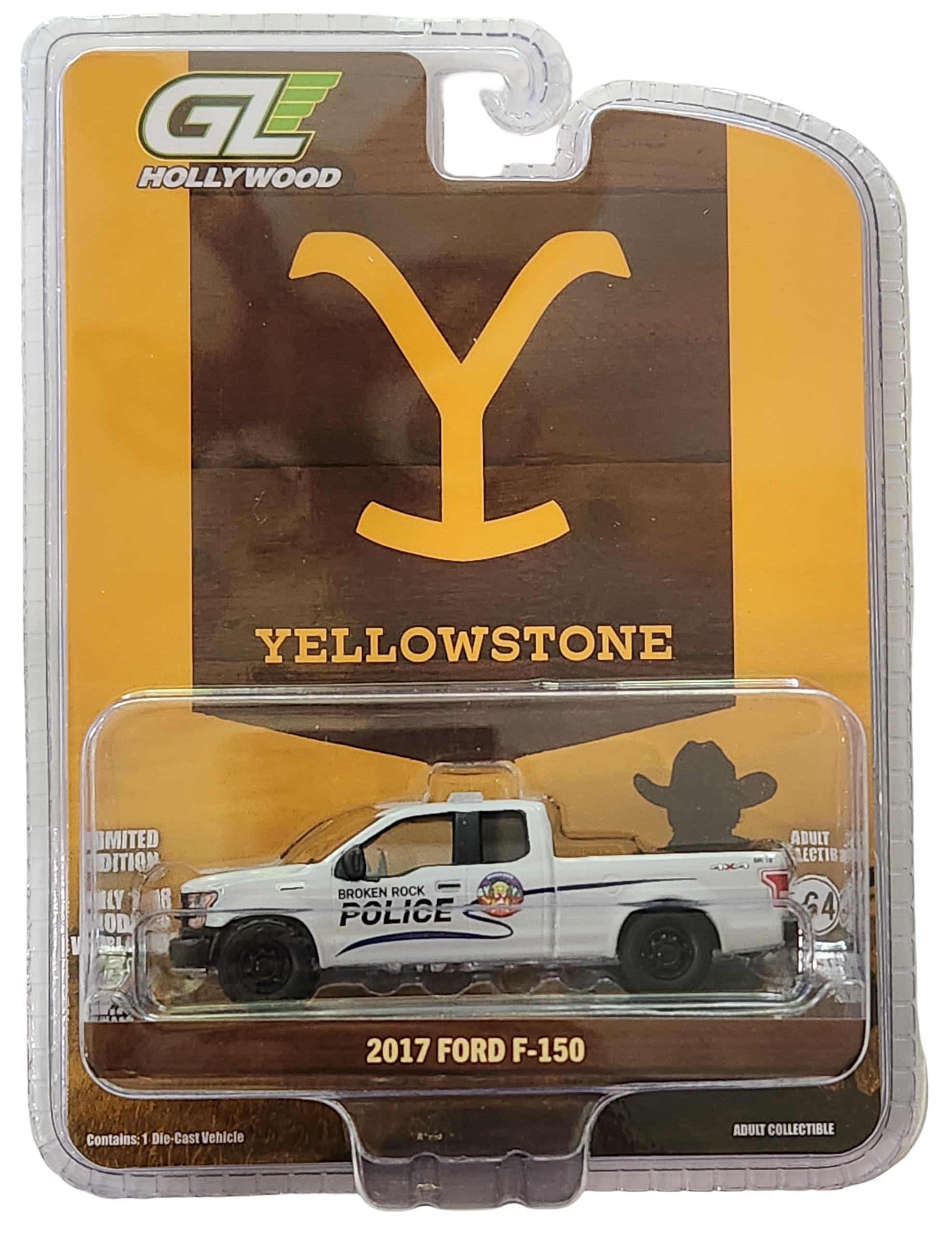 Greenlight Hollywood 1:64 2017 F-150 Yellowstone Broken Rock Police Toylandbay Exclusive Adult Collectible 51673