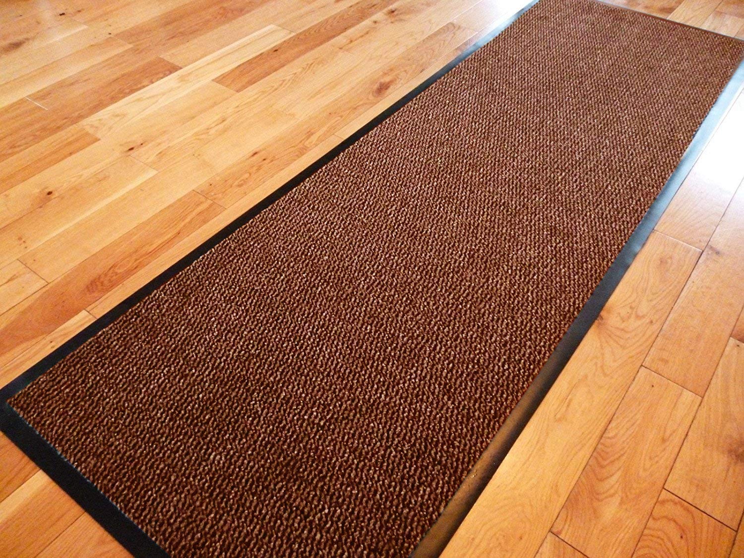 TrendMakers Dirt Stopper Carpet Runner Door Mats | 40cm x 60cm Brown/Black | With PVC Rubber Back For Home Office Kitchen Mats | POLYPROPYLENE PILE — image 1