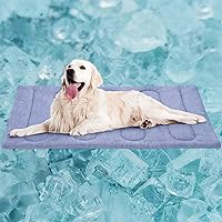 PAIGTEK Cooling Mat for Large Dogs - Double-Sided Waterproof Cool Fabric Q-MAX 0.5, 36x23 Inch Portable Summer Relief Bed