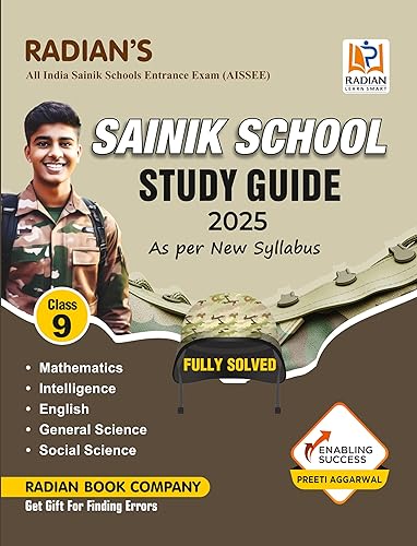 Sainik School Guide Book Class 9 for Entrance Exam (AISSEE) 2025 English Medium