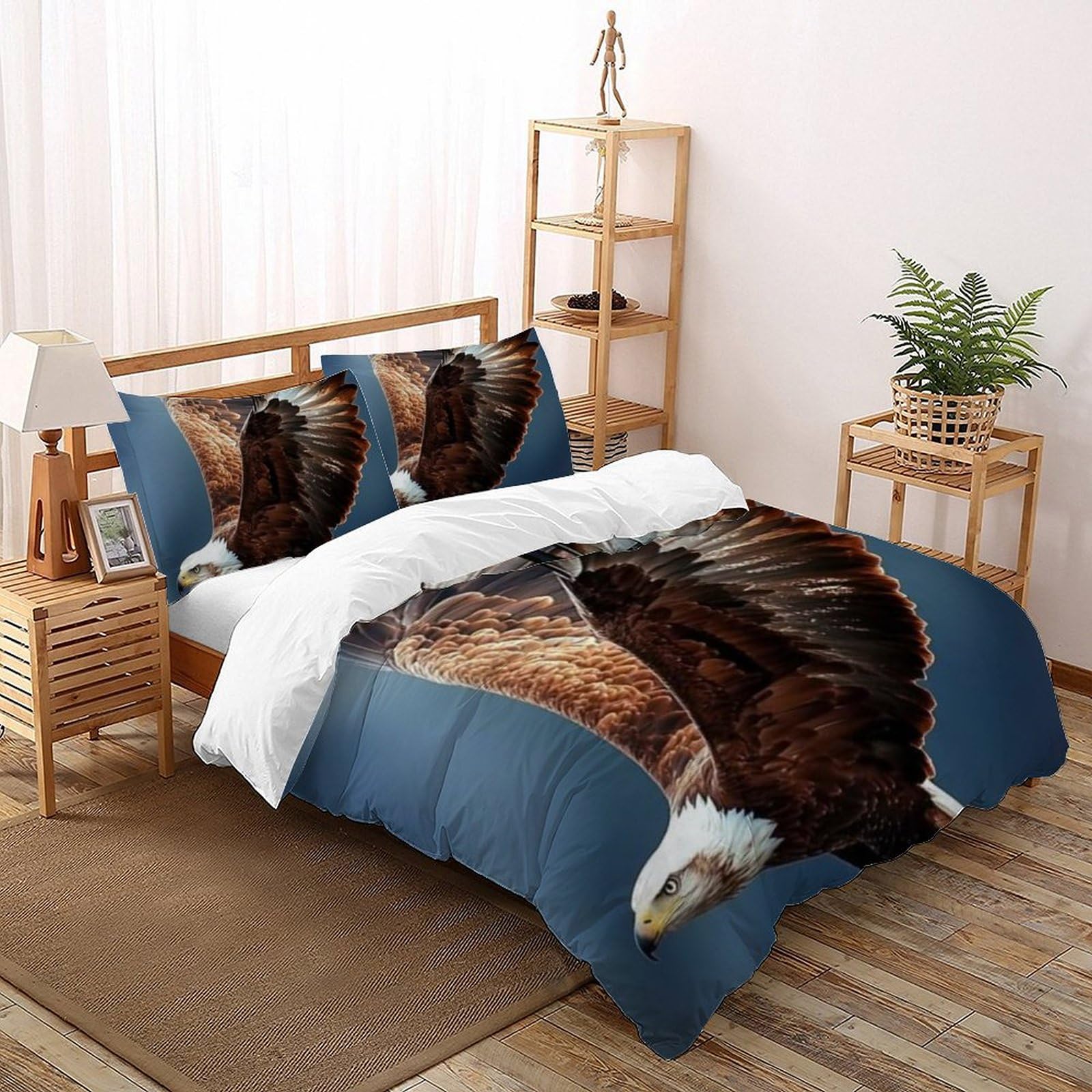 Housse de couette super king animaux anti-plis pour un lit parfait