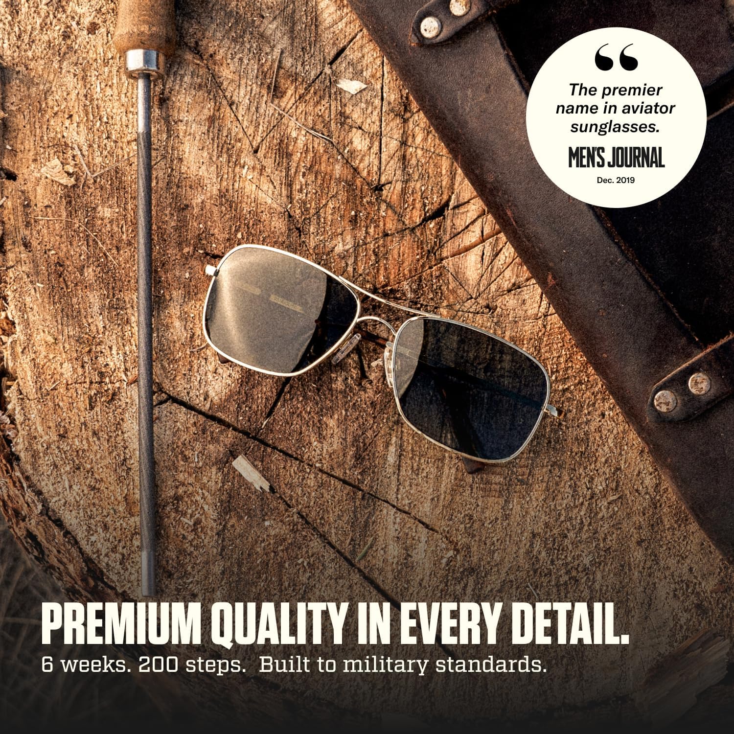 Randolph Eyewear Archer Aviator Sunglasses for Men & Women – Non-Polarized & Polarized Lenses UV Protection Sunglasses