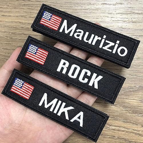 Miniatura 3 de kamao Parche militar personalizado con nombre bordado de la bandera de Estados Unidos, parche con gancho y lazo para mochilas, uniforme de camisa de