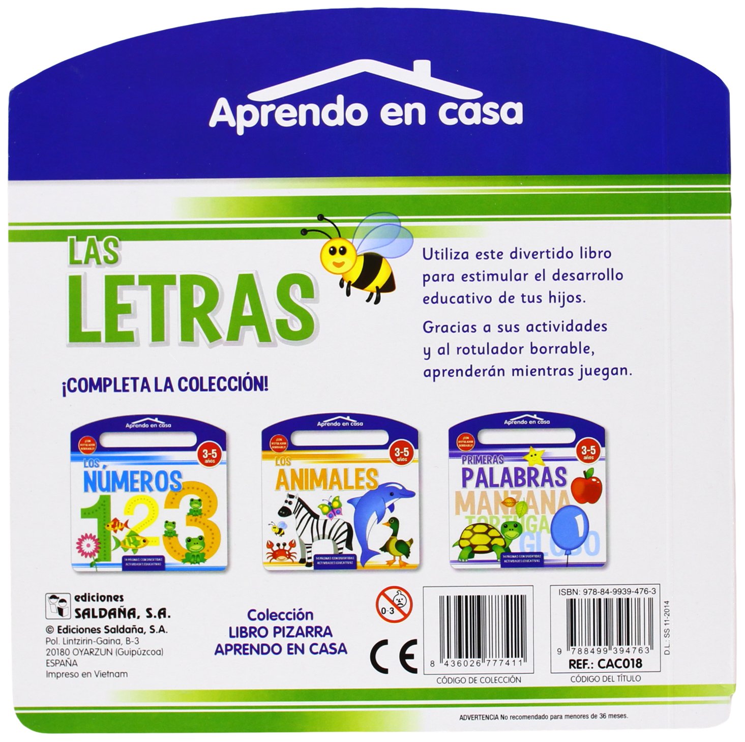 LAS LETRAS LIBRO PIZARRA (APRENDO EN CASA)
