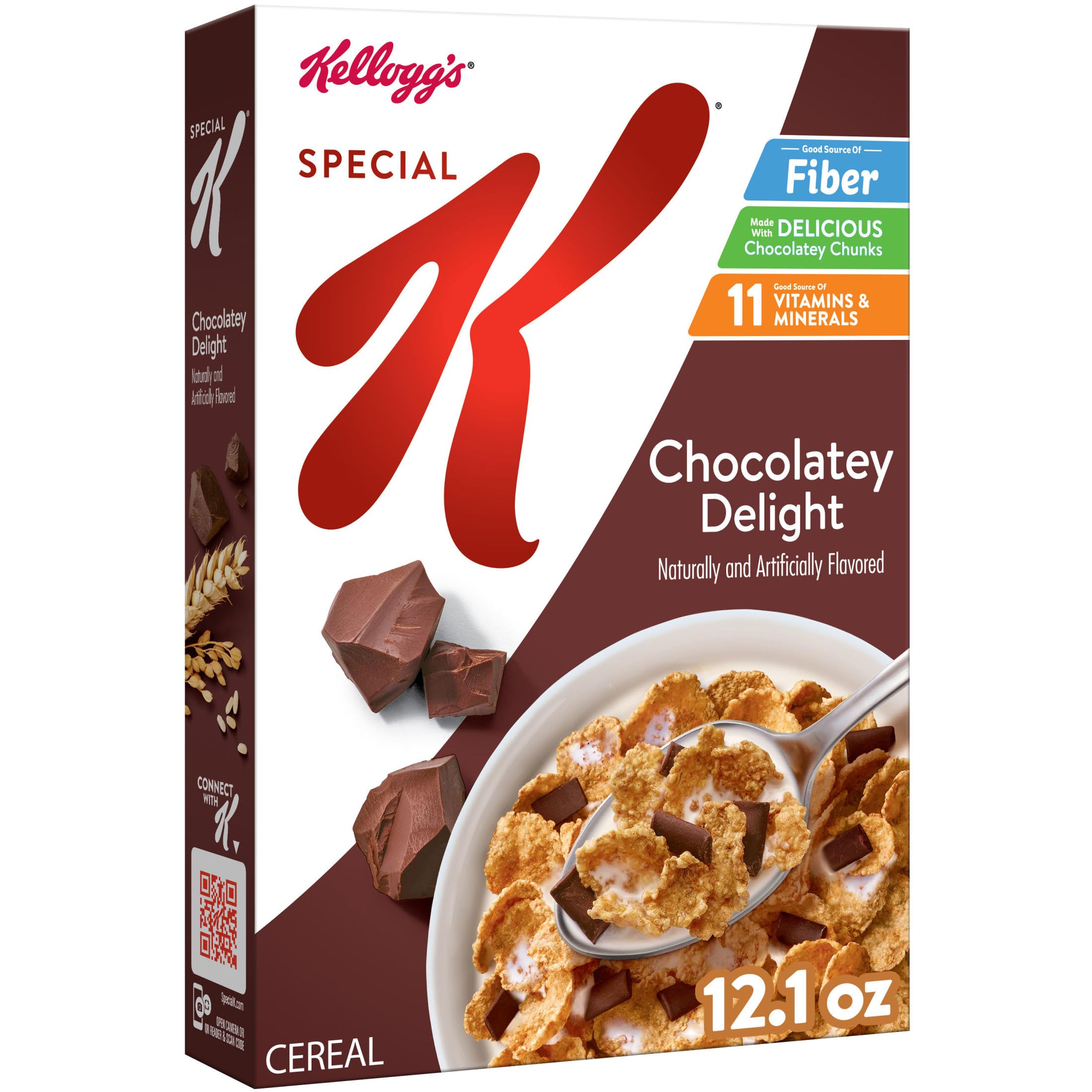 Kellogg's Special K Breakfast Cereal, Fiber Cereal, Family Breakfast, Chocolatey Delight, 12.1oz Box (1 Box)