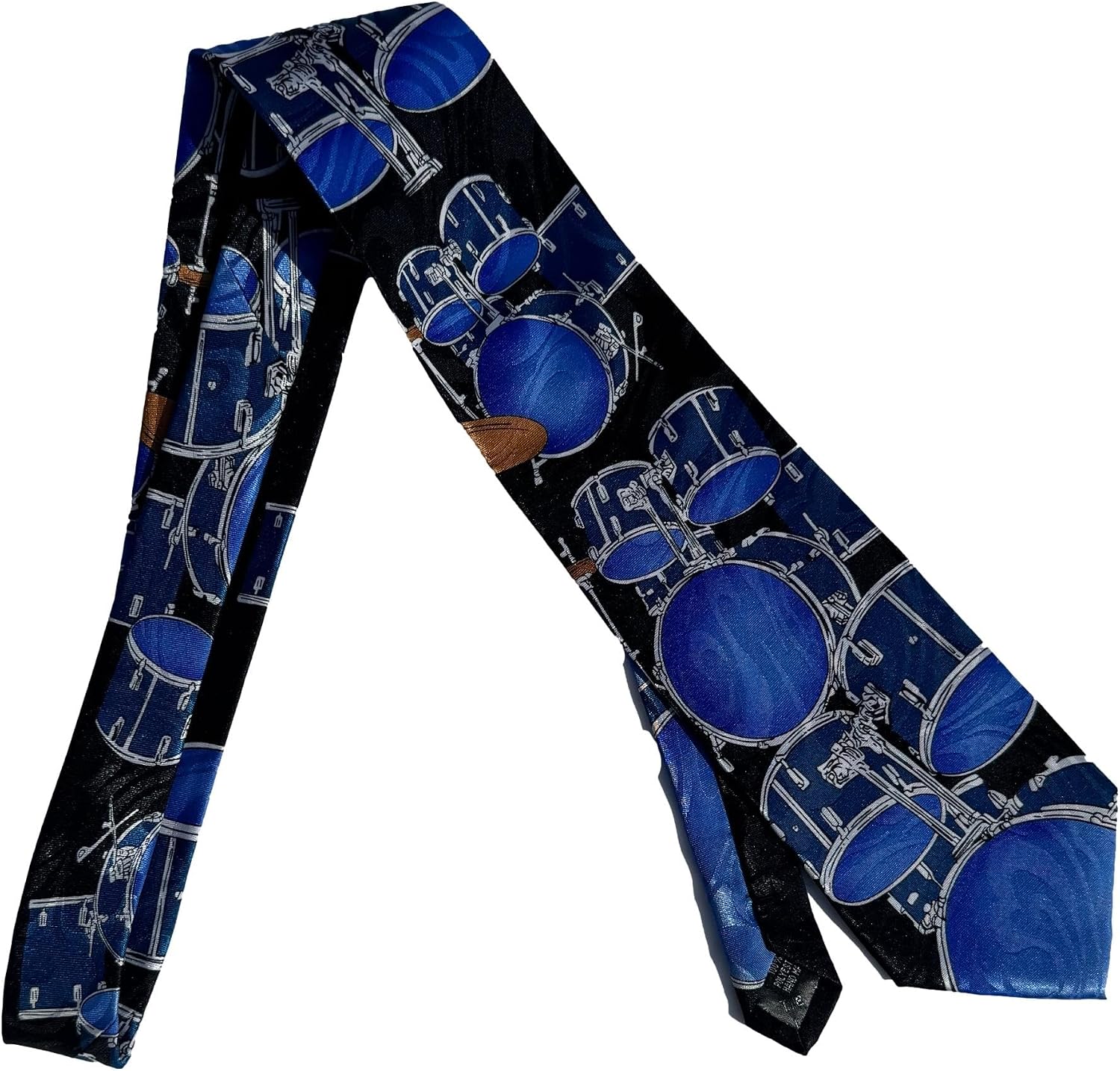Drum Kits in Music Circles Polyester Novelty Tie Student Teacher Musician Gift