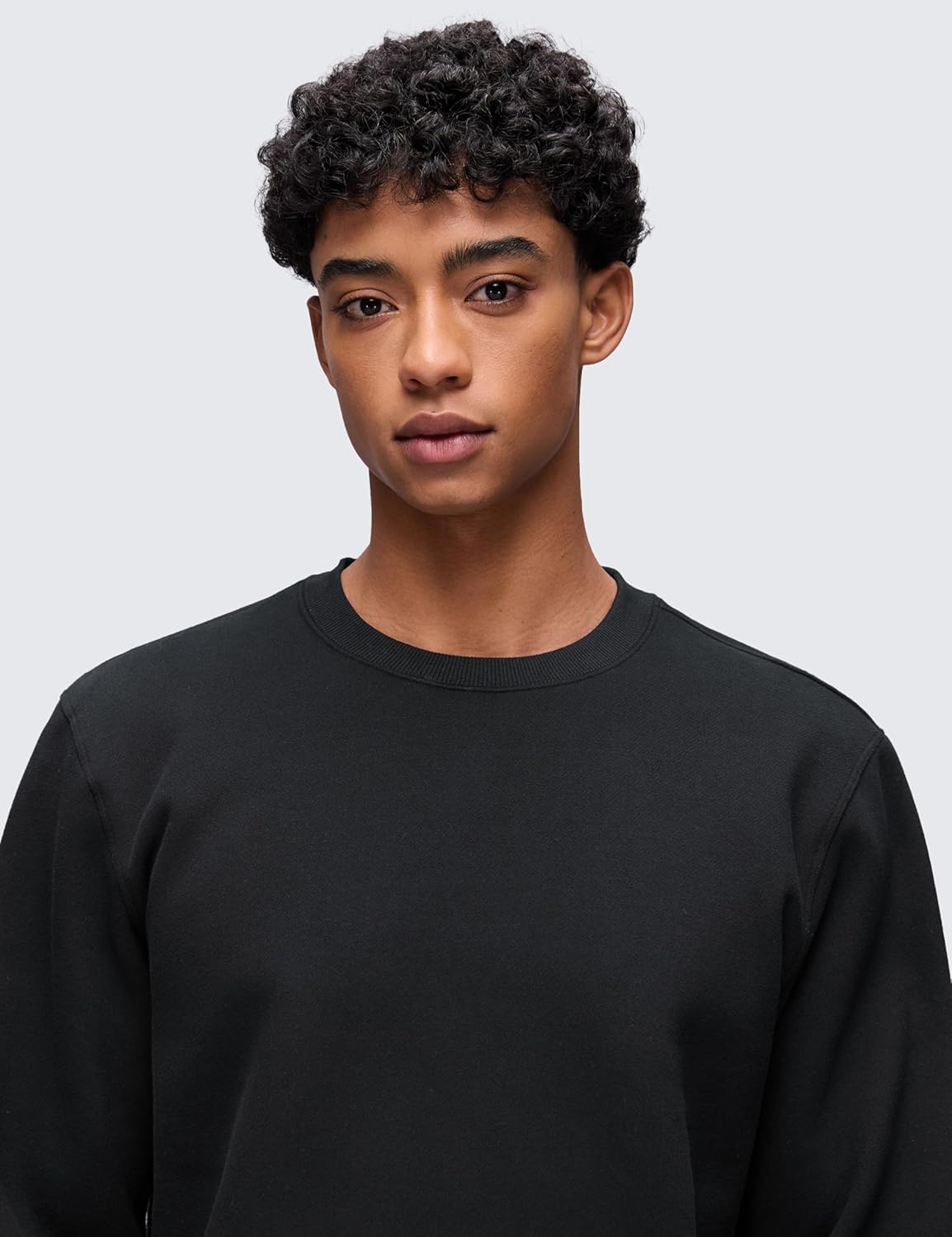 CRZ YOGA Cotton Fleece Lined Pullover Sweatshirts for Men - Crewneck Cozy Casual Athletic Daily Workout Sweat Shirt Tops - Image 3