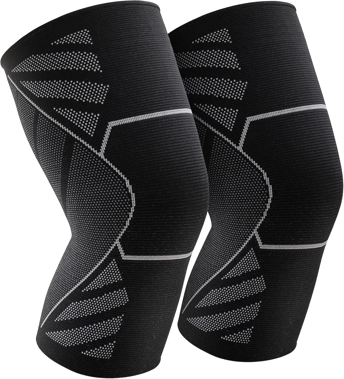 KGONE 2 Pack Knee Support for Women and men, Breathable AntiSlip Knee