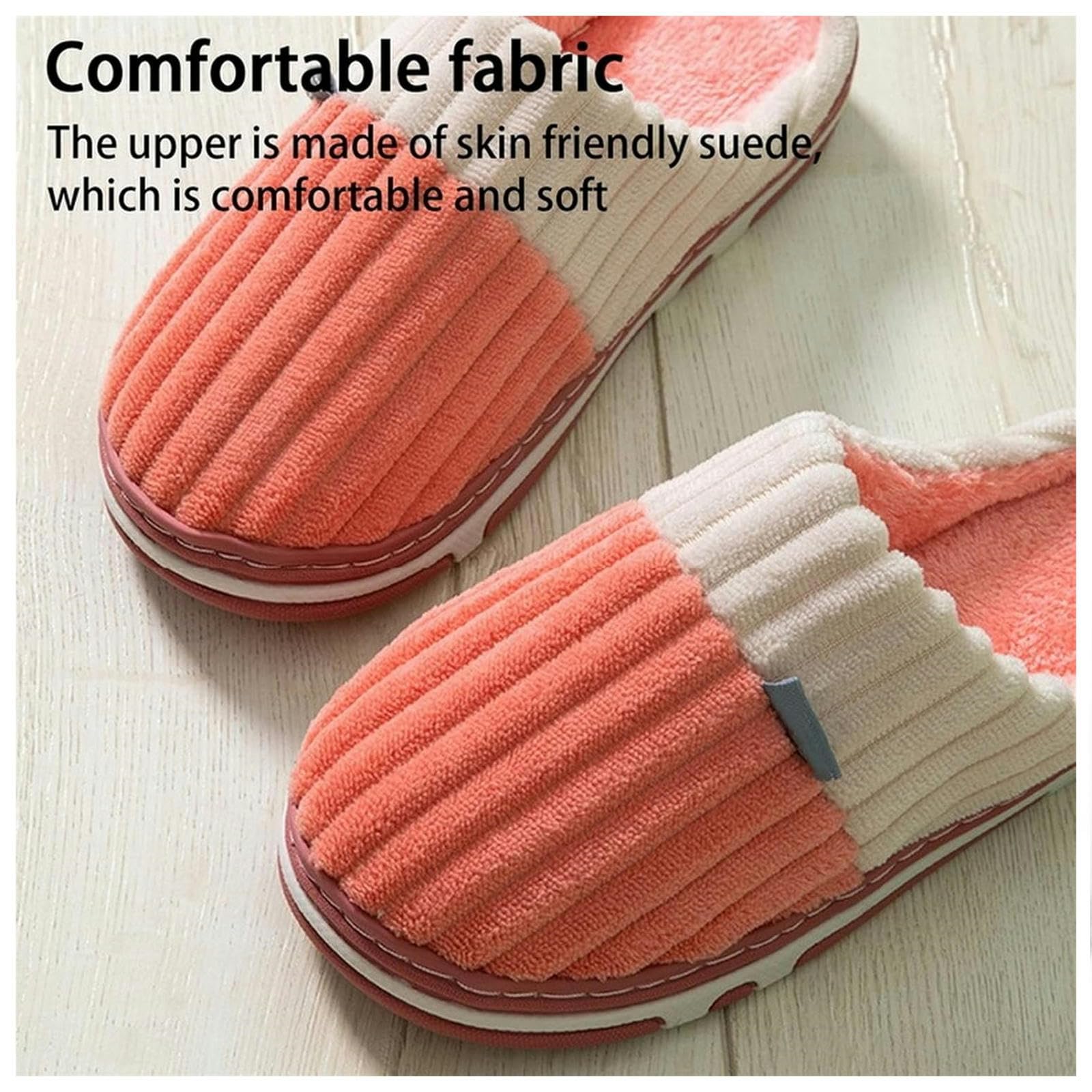 Ciabatte Donna Invernali Pannelli Caldi di Cotone Inverno Unisex con Fondo Morbido Non Slip per Camera da Letto-d Red Skin-38-39