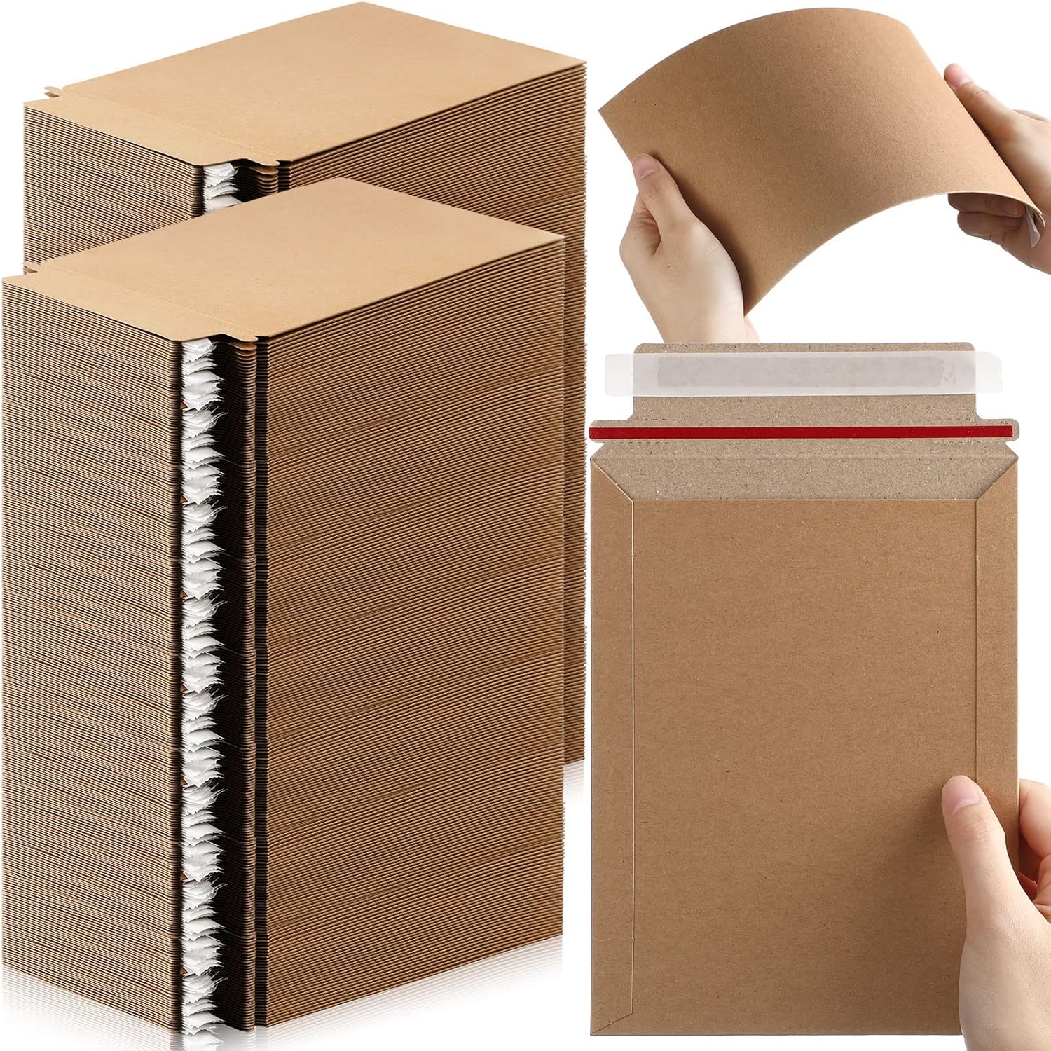 350 Pieces 6x8 Inches Rigid Self Adhesive Photo Mailers